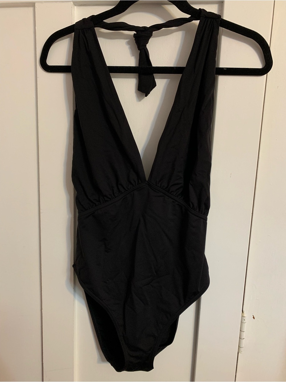 Victoria's Secret Black Halter One-Piece swimsuit medium